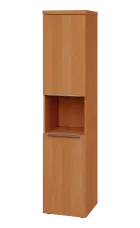 SIN 5 - 42DN kancelářská skříň, 2-dveřová/nika, levá, 1820x400x400, olše jantar